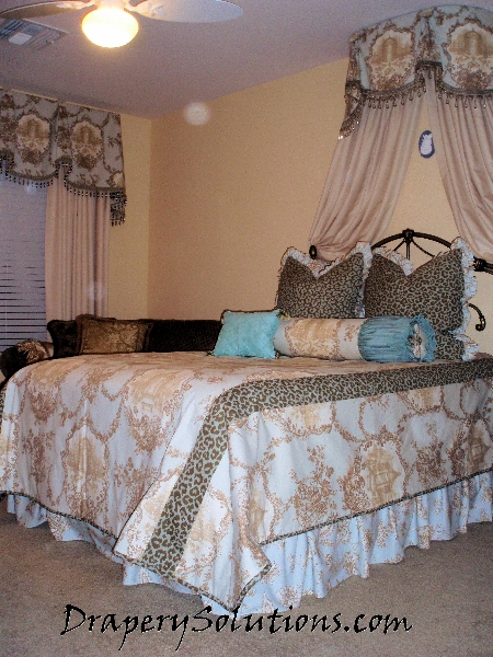 Bedding by Drapery Solutions.