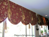 Balloon valance with contrast by Drapery Solutions.