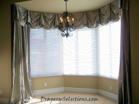 Kingston valance for a bay window by Drapery Solutions.