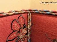 Upholstered wall details by Drapery Solutions.
